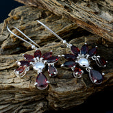 Xiu Red Gemstone Dangle Earrings for Everyday Glam
